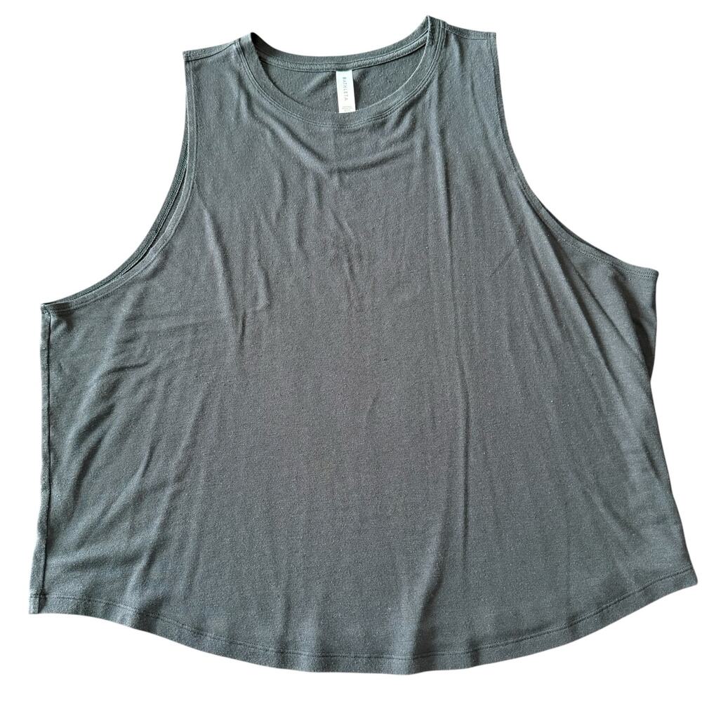 Athleta Women’s black muscle tank, soft jersey, Size 1X